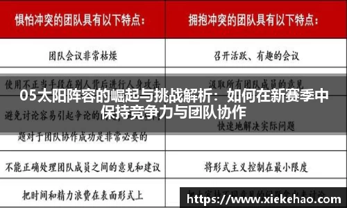 05太阳阵容的崛起与挑战解析：如何在新赛季中保持竞争力与团队协作